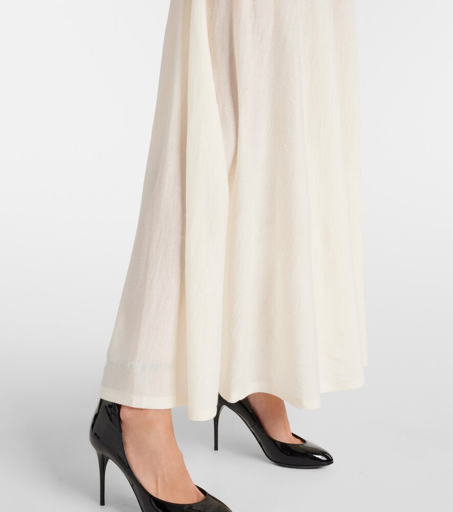Alaia Low-rise virgin wool maxi skirt