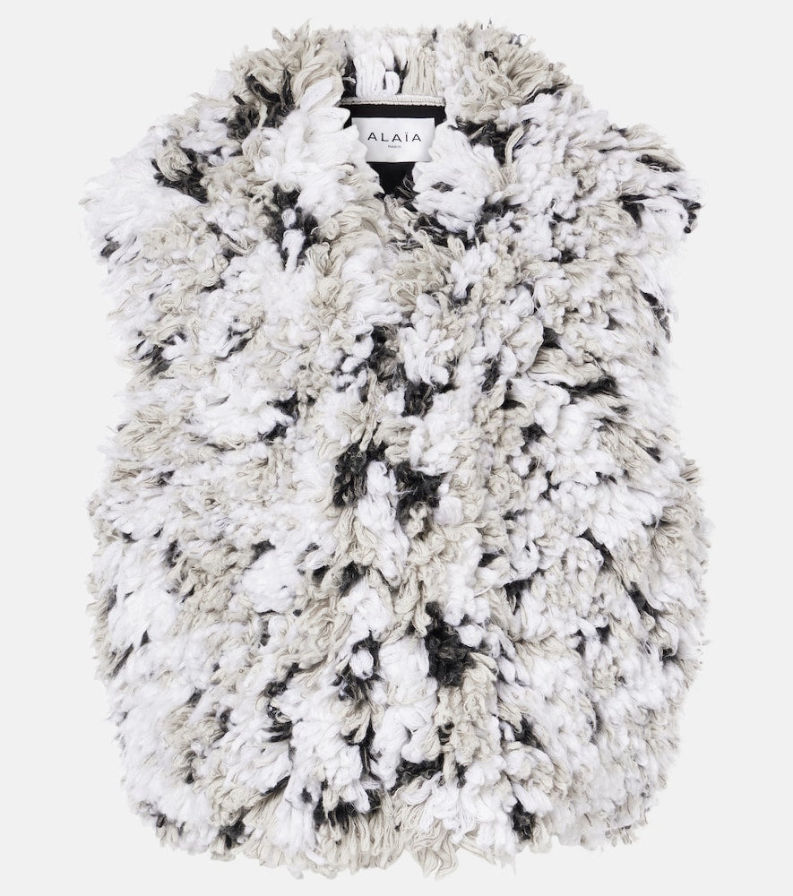 Alaia Lynx faux shearling jacquard vest - Alaia Lynx 仿羊羔绒提花背心
