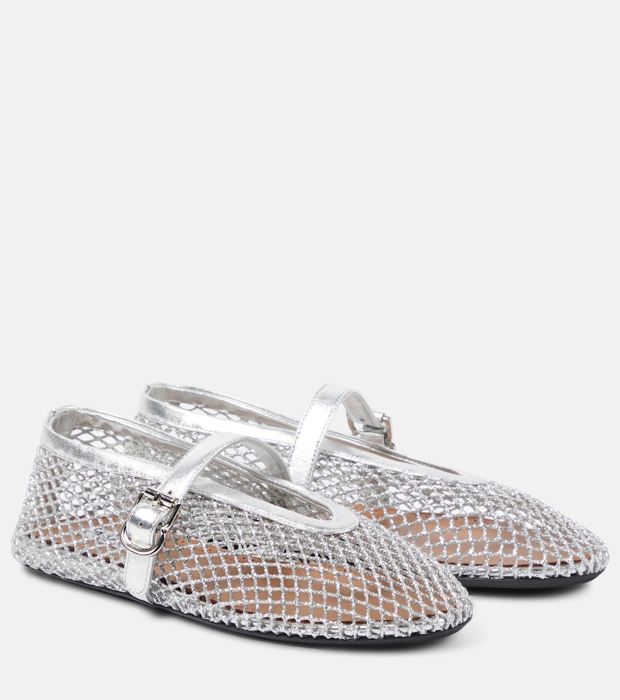 Alaia Metallic fishnet Mary Jane flats - Alaia 金属网眼玛丽珍平底鞋