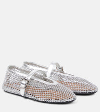 Alaia Metallic fishnet Mary Jane flats - Alaia 金属网眼玛丽珍平底鞋