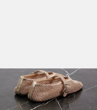 Alaia Metallic mesh ballet flats