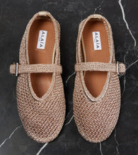 Alaia Metallic mesh ballet flats