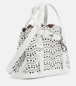 Alaia Mina Mini leather crossbody bag