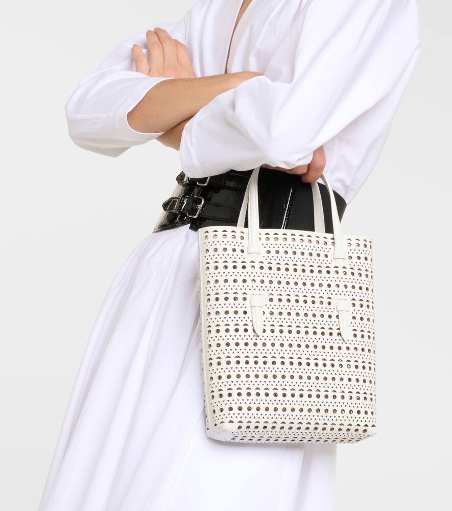 Alaia Mina NS Neo Vienne leather tote bag