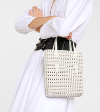 Alaia Mina NS Neo Vienne leather tote bag