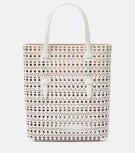 Alaia Mina NS Neo Vienne leather tote bag. Shop Alaia Top-Handle Bags for women now.