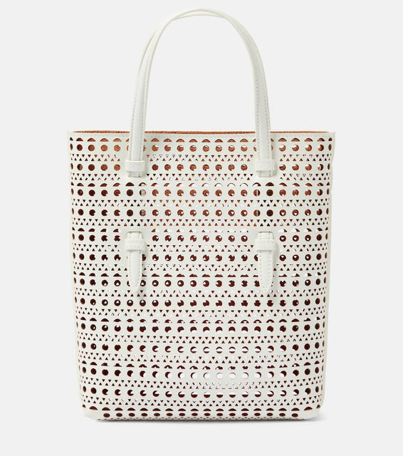 Alaia Mina NS Neo Vienne leather tote bag. Shop Alaia Top-Handle Bags for women now.