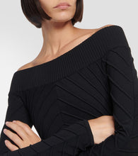 Alaia Off-shoulder jersey midi dress