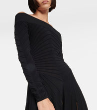 Alaia Off-shoulder jersey midi dress