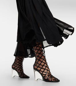 Alaia Off-shoulder jersey midi dress