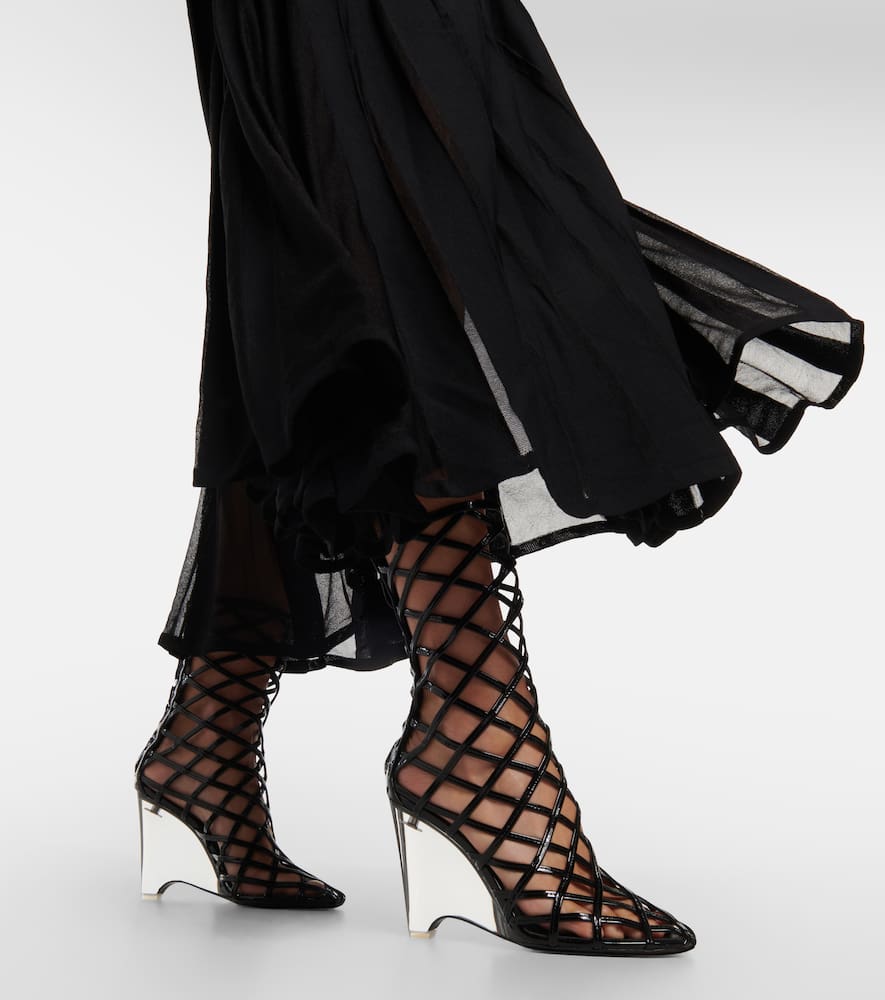 Alaia Off-shoulder jersey midi dress
