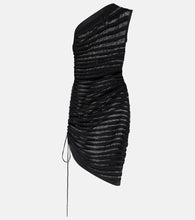 Alaia Open-knit ruched minidress