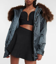 Alaia Oversized faux fur-trimmed parka