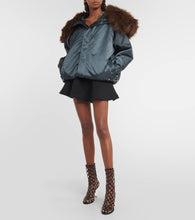 Alaia Oversized faux fur-trimmed parka