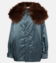 Alaia Oversized faux fur-trimmed parka