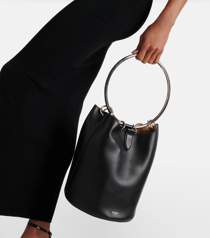 Alaia Ring Large leather bucket bag