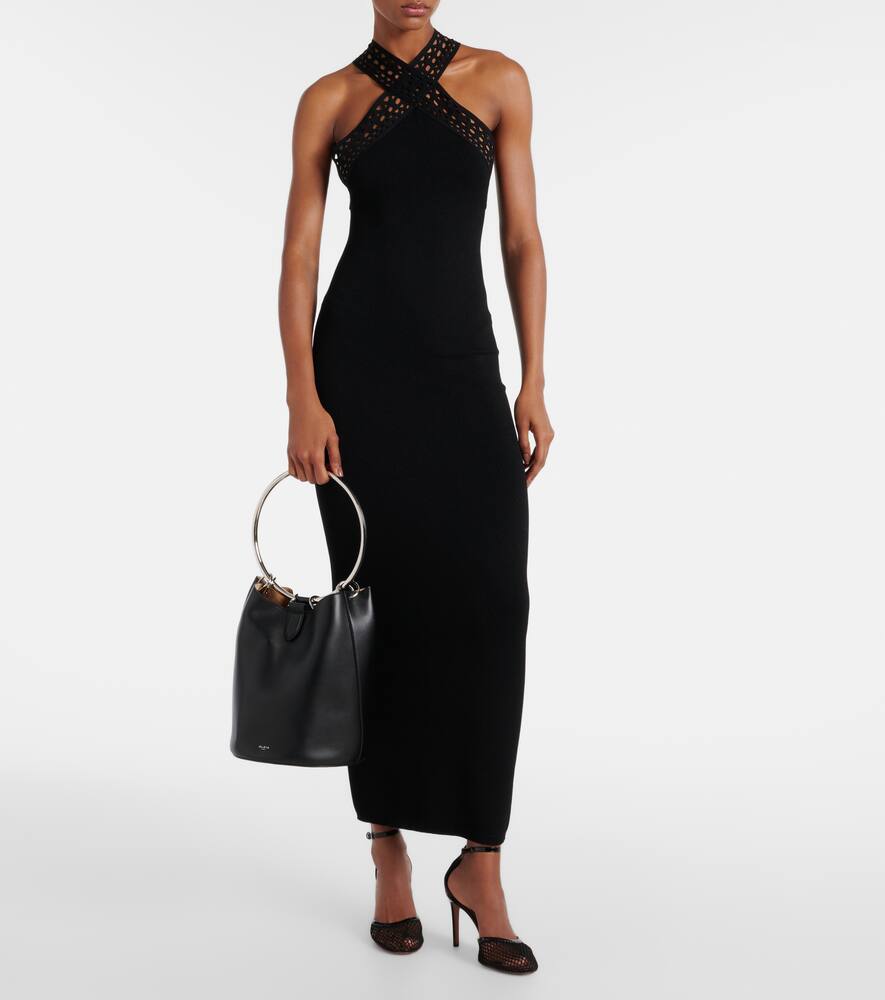 Alaia Ring Large leather bucket bag