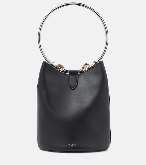 Alaia Ring Large leather bucket bag. Shop Alaia Top-Handle Bags for women now.
