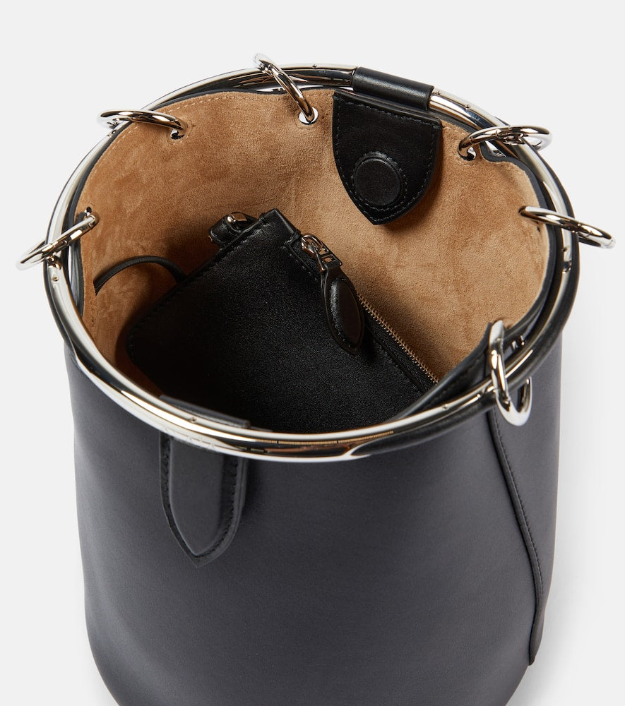 Alaia Ring Medium leather bucket bag