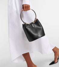 Alaia Ring Medium leather bucket bag