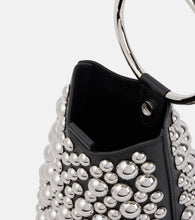 Alaia Ring Mini embellished leather bucket bag