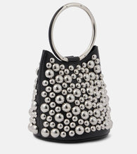 Alaia Ring Mini embellished leather bucket bag
