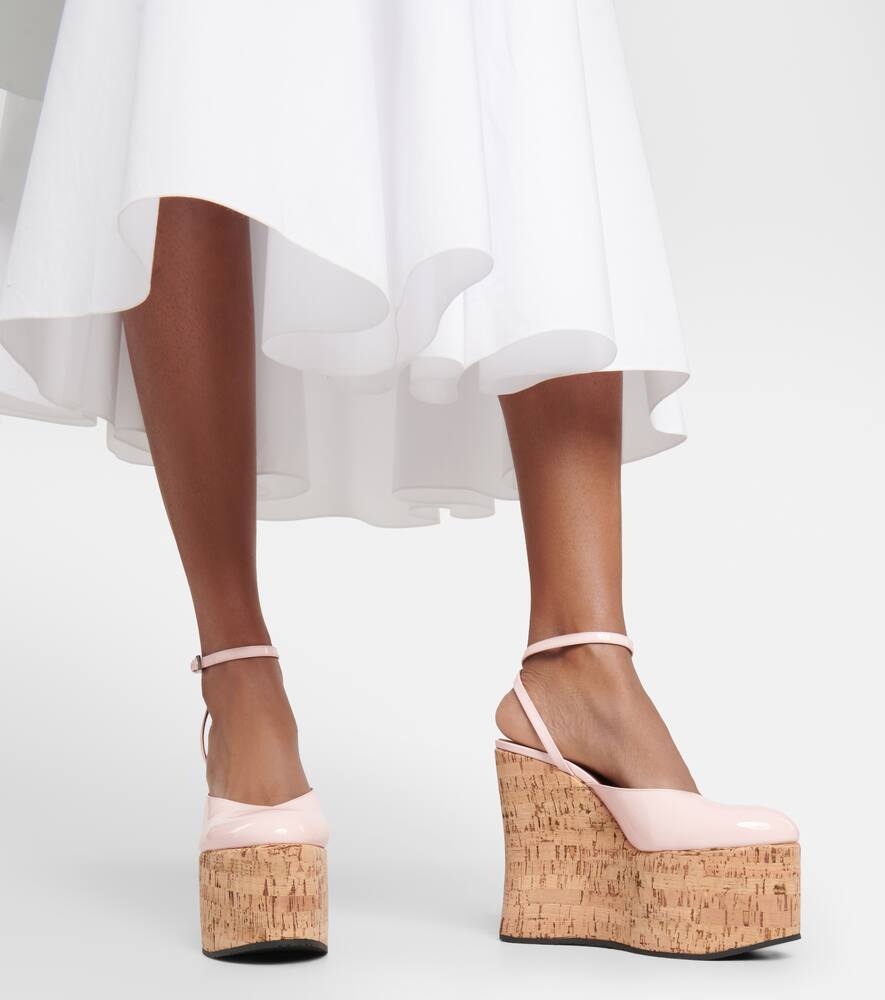 Alaia Riviera patent leather wedges