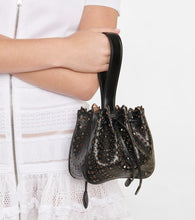 Alaia Rose Marie Mini Vienne leather clutch