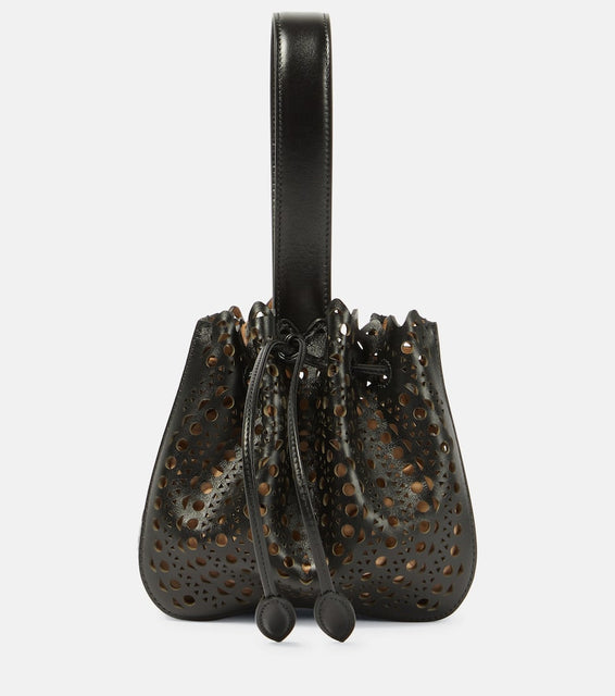 Alaia Rose Marie Mini Vienne leather clutch. Shop Alaia Top-Handle Bags for women now.