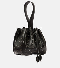 Alaia Rose Marie Mini embellished leather clutch