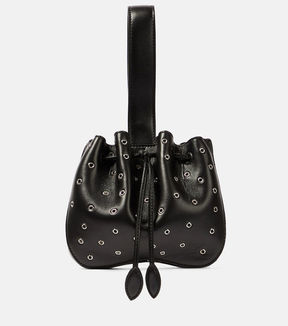 Alaia Rose Marie Mini embellished leather clutch. Shop Alaia Top-Handle Bags for women now.