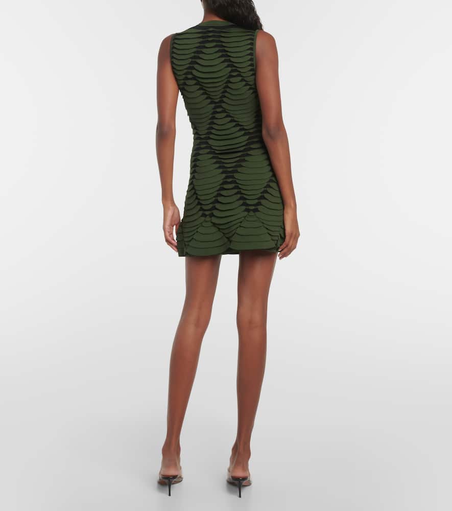 Alaia Snake-effect knit minidress