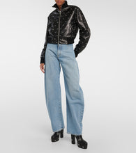 Alaia Studded leather bomber jacket