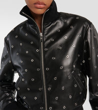 Alaia Studded leather bomber jacket
