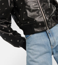 Alaia Studded leather bomber jacket