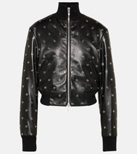Alaia Studded leather bomber jacket - Alaia铆钉皮革飞行员夹克