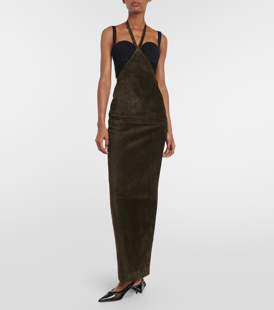 Alaia Suede maxi skirt