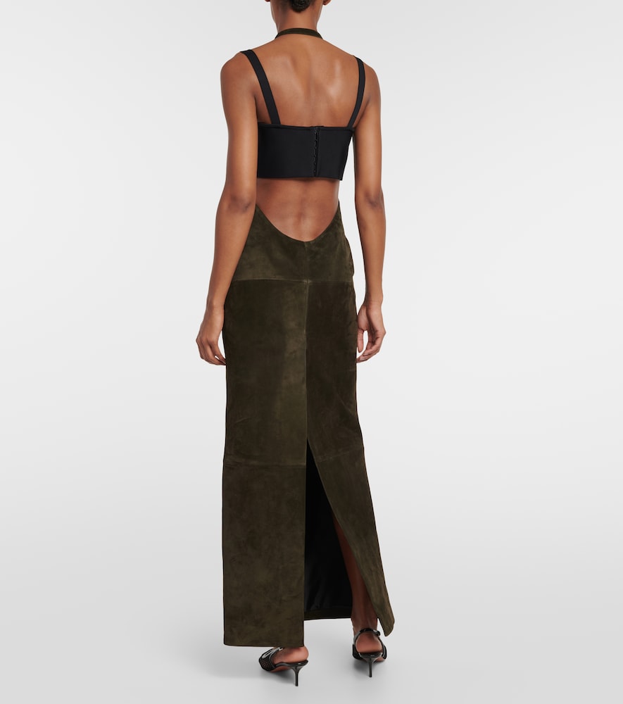 Alaia Suede maxi skirt