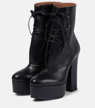 Alaia Trekk 135 leather ankle boots
