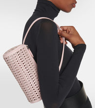 Alaia Tube perforated leather shoulder bag