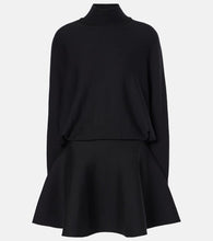 Alaia Turtleneck wool-blend minidress