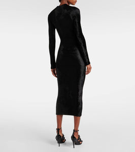 Alaia Velvet midi dress