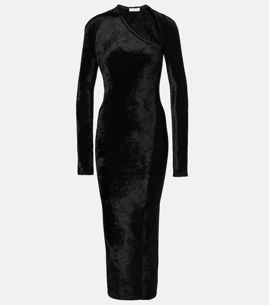 Alaia Velvet midi dress. Alaia 丝绒中长连衣裙