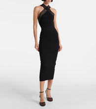 Alaia Vienne cutout jersey midi skirt