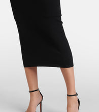 Alaia Vienne cutout jersey midi skirt