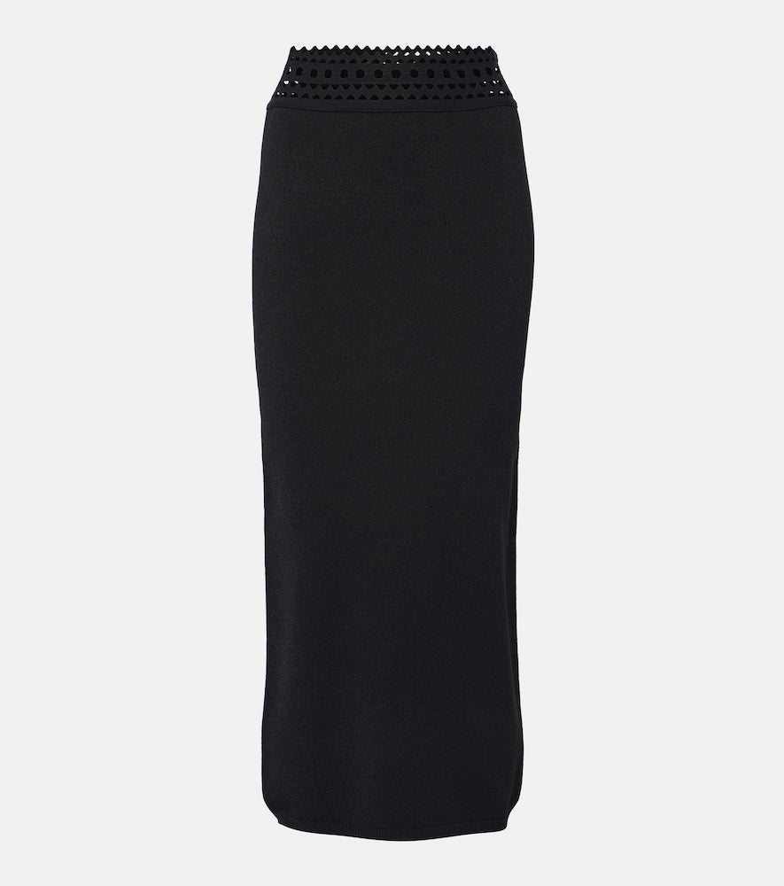 Alaia Vienne cutout jersey midi skirt - Alaia Vienne 挖剪平纹针织中长半身裙