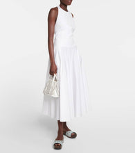 Alaia Vienne leather and wood slides