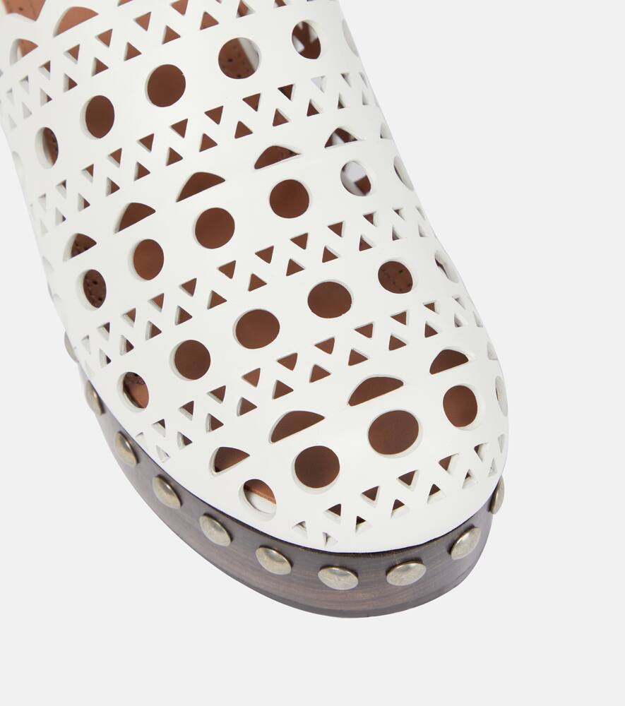 Alaia Vienne leather clogs