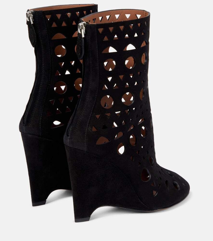 Alaia Vienne suede wedge ankle boots