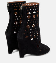 Alaia Vienne suede wedge ankle boots